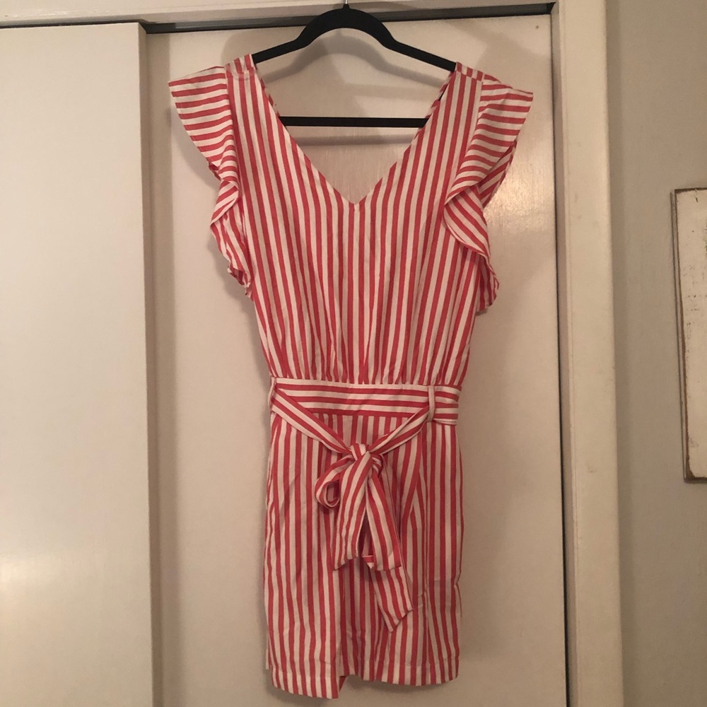 Striped Romper Sz 8P Loft